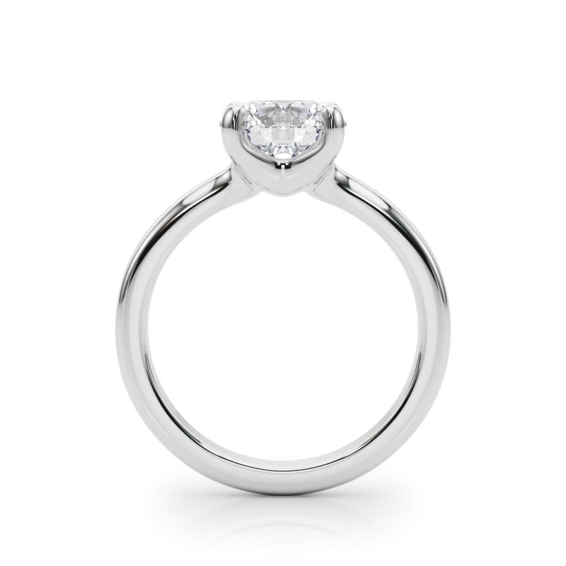 Rose Round Solitaire Engagement Ring