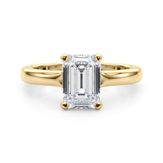 Jade Emerald Cut Solitaire Engagement Ring