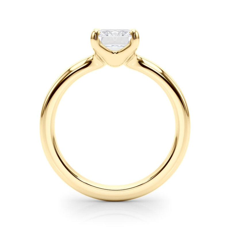 Jade Emerald Cut Solitaire Engagement Ring
