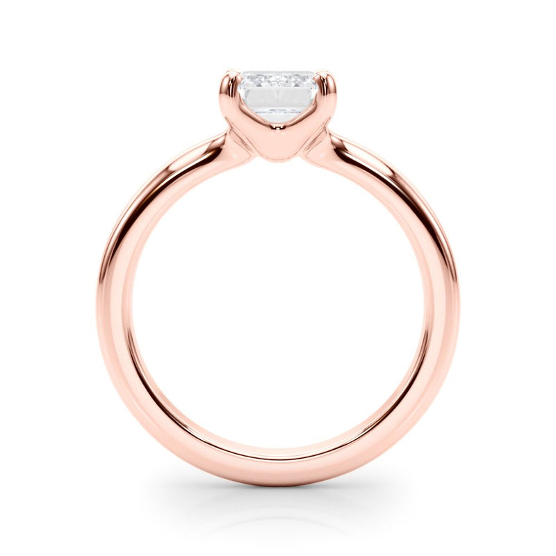 Jade Emerald Cut Solitaire Engagement Ring