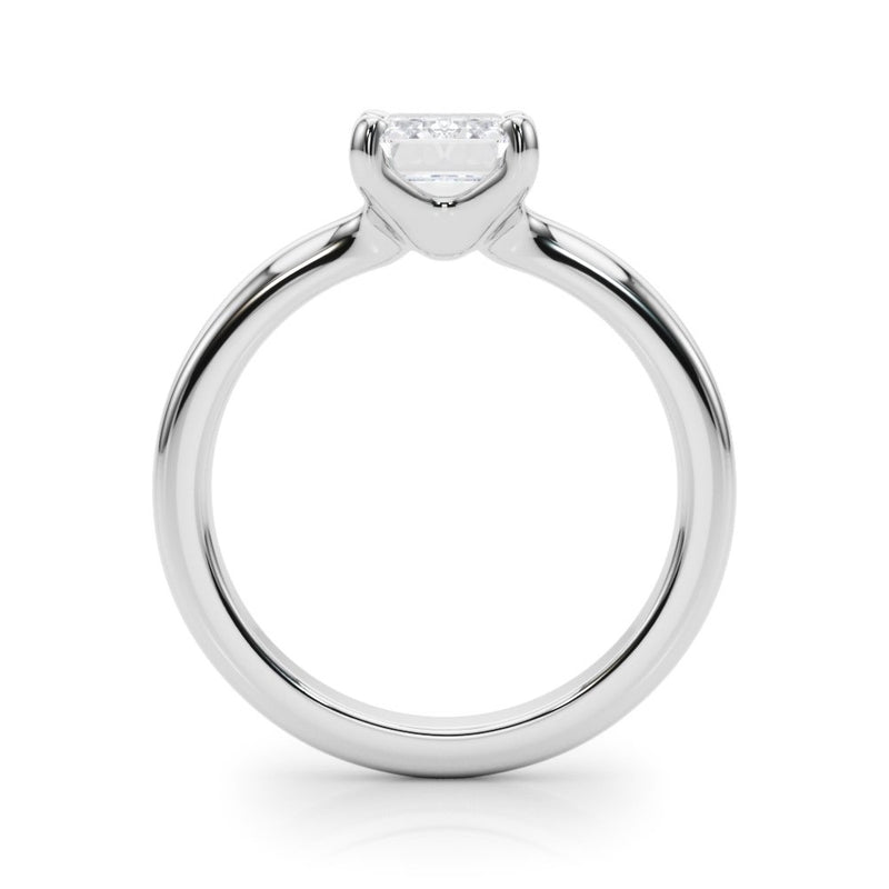 Jade Emerald Cut Solitaire Engagement Ring