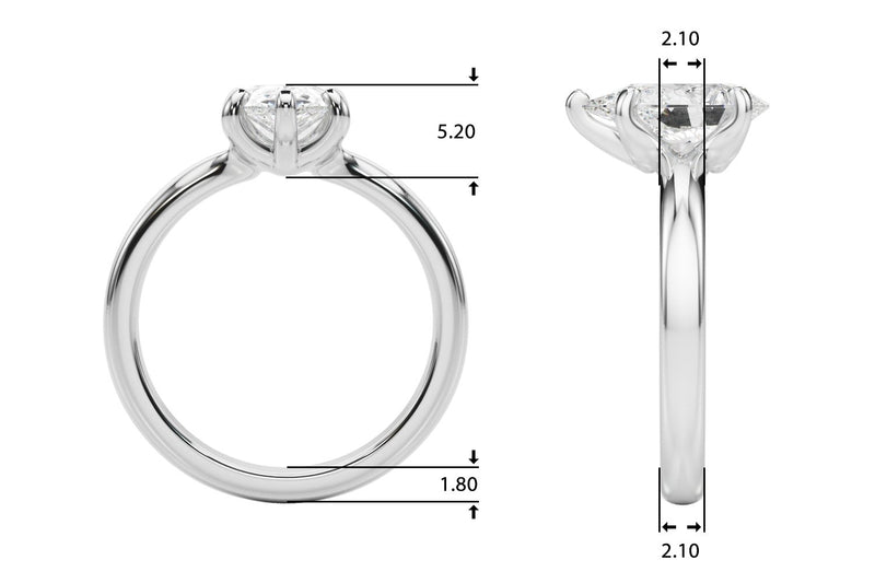 Zoe Pear Solitaire Engagement Ring