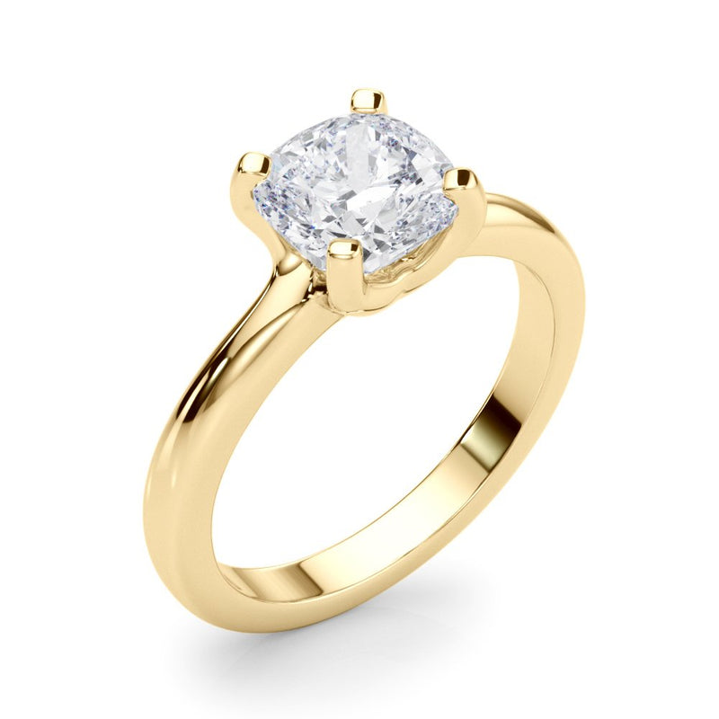 Lea Cushion Solitaire Engagement Ring