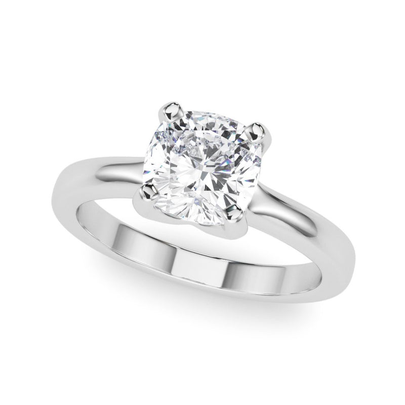Lea Cushion Solitaire Engagement Ring