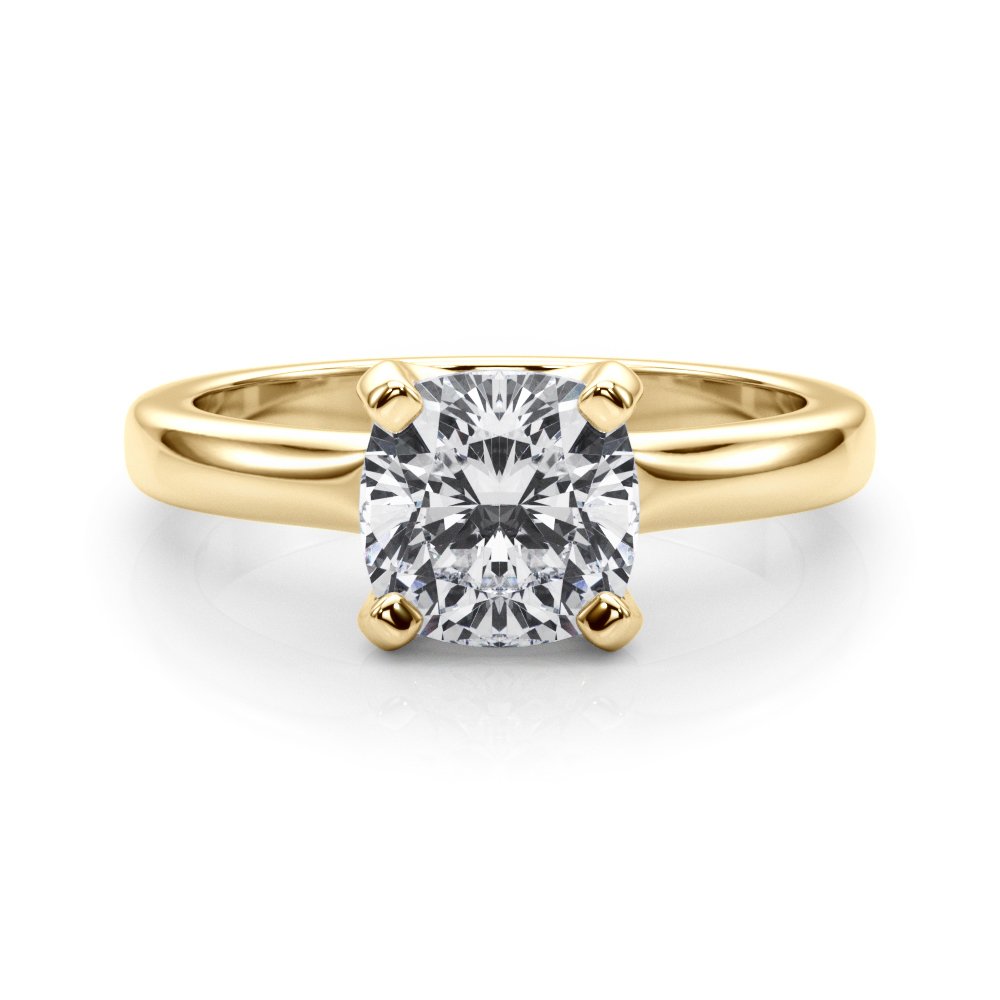 Lea Cushion Solitaire Engagement Ring