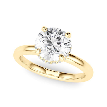 Lana Round Hidden Halo Engagement Ring