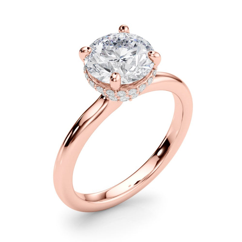 Lana Round Hidden Halo Engagement Ring