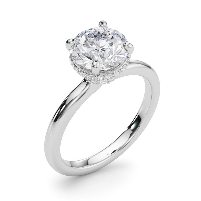 Lana Round Hidden Halo Engagement Ring