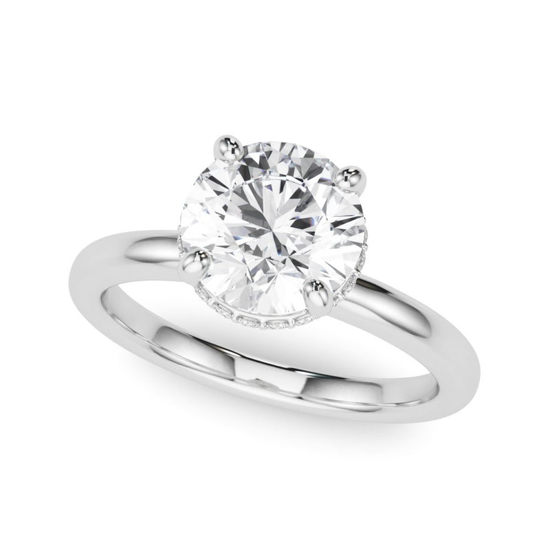 Lana Round Hidden Halo Engagement Ring