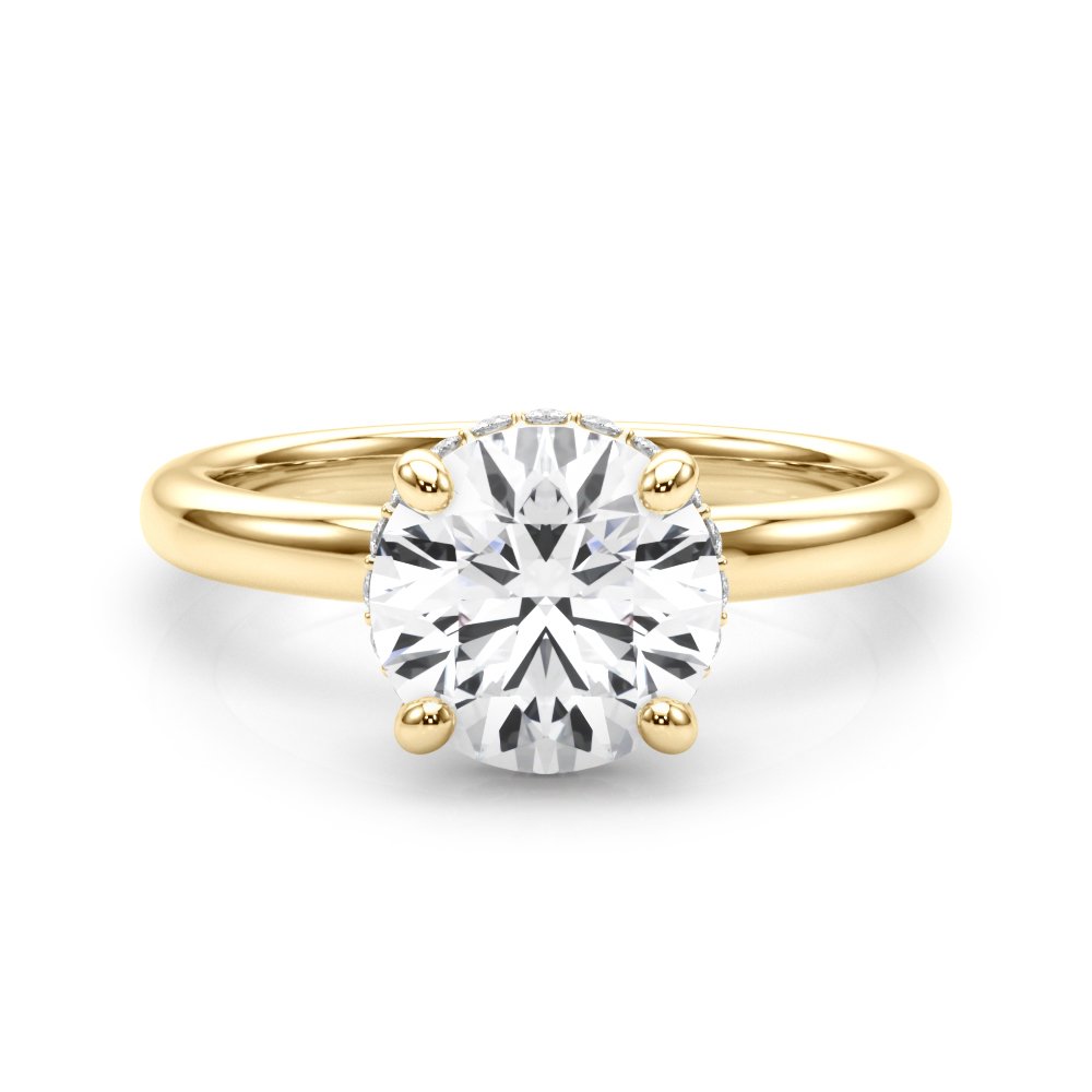 Lana Round Hidden Halo Engagement Ring