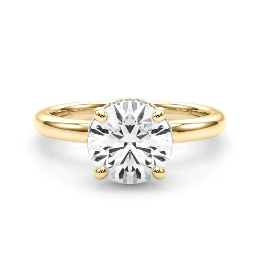 Lana Round Hidden Halo Engagement Ring