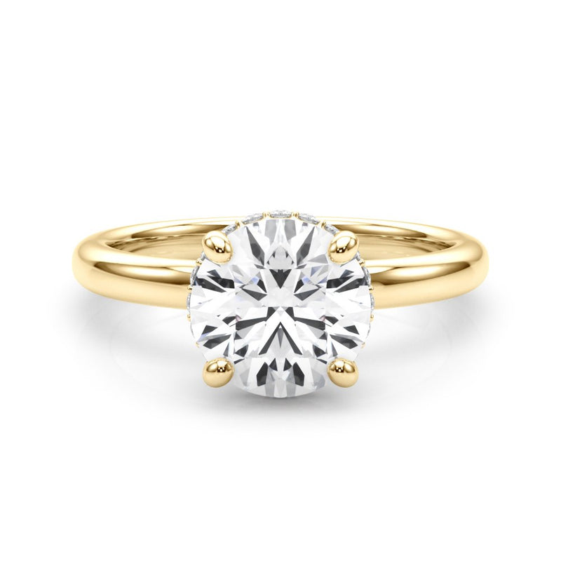 Lana Round Hidden Halo Engagement Ring