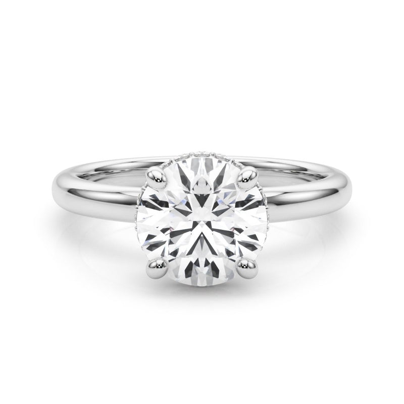 Lana Round Hidden Halo Engagement Ring