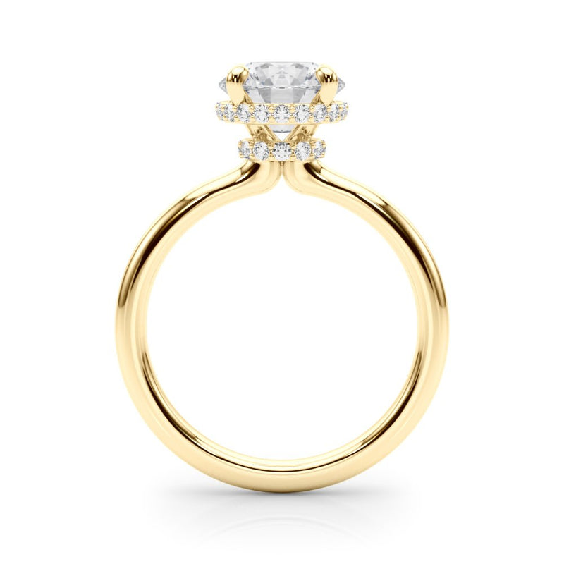 Lana Round Hidden Halo Engagement Ring