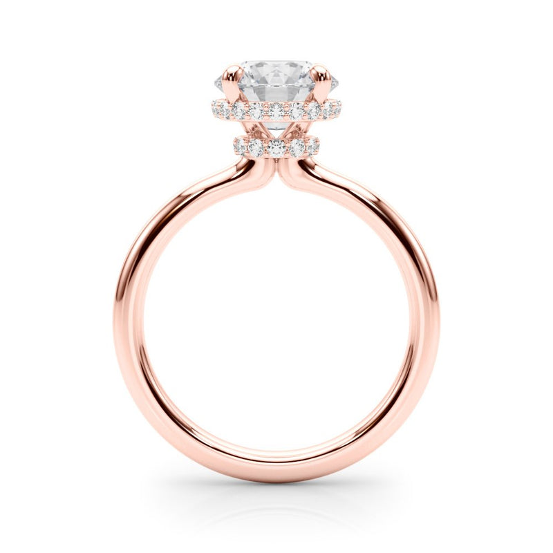 Lana Round Hidden Halo Engagement Ring