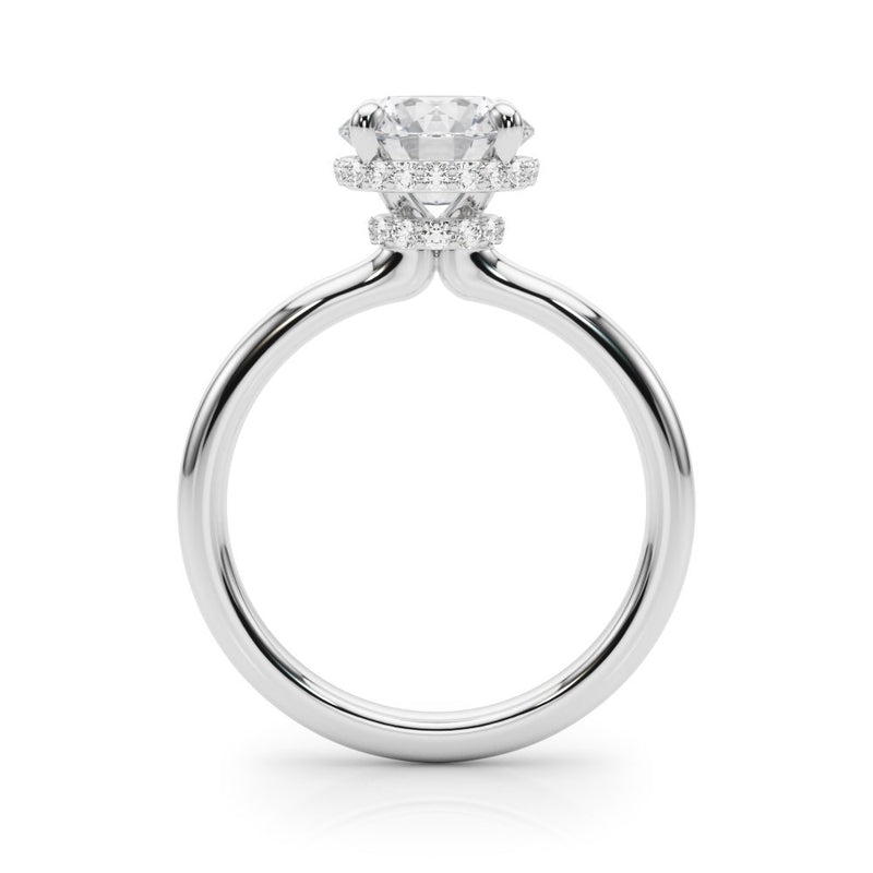 Lana Round Hidden Halo Engagement Ring