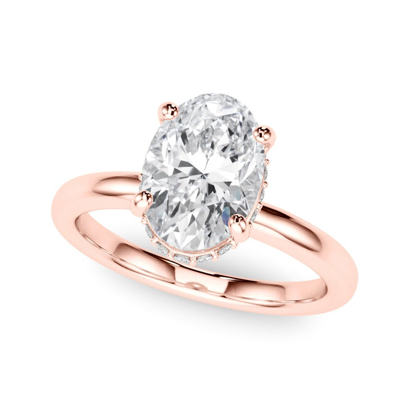 Nina Oval Hidden Halo Engagement Ring