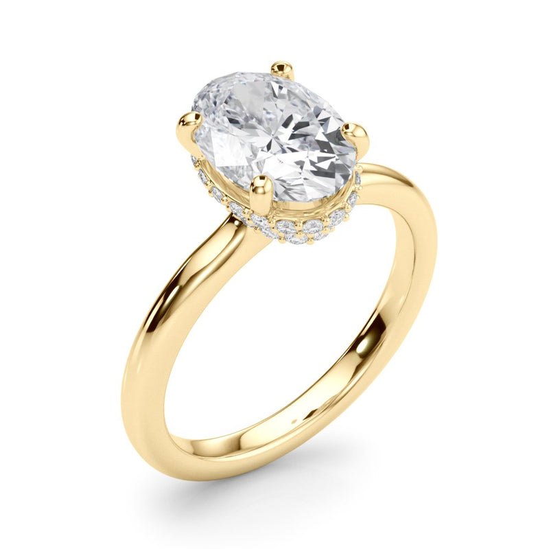 Nina Oval Hidden Halo Engagement Ring