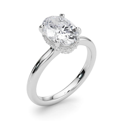 Nina Oval Hidden Halo Engagement Ring