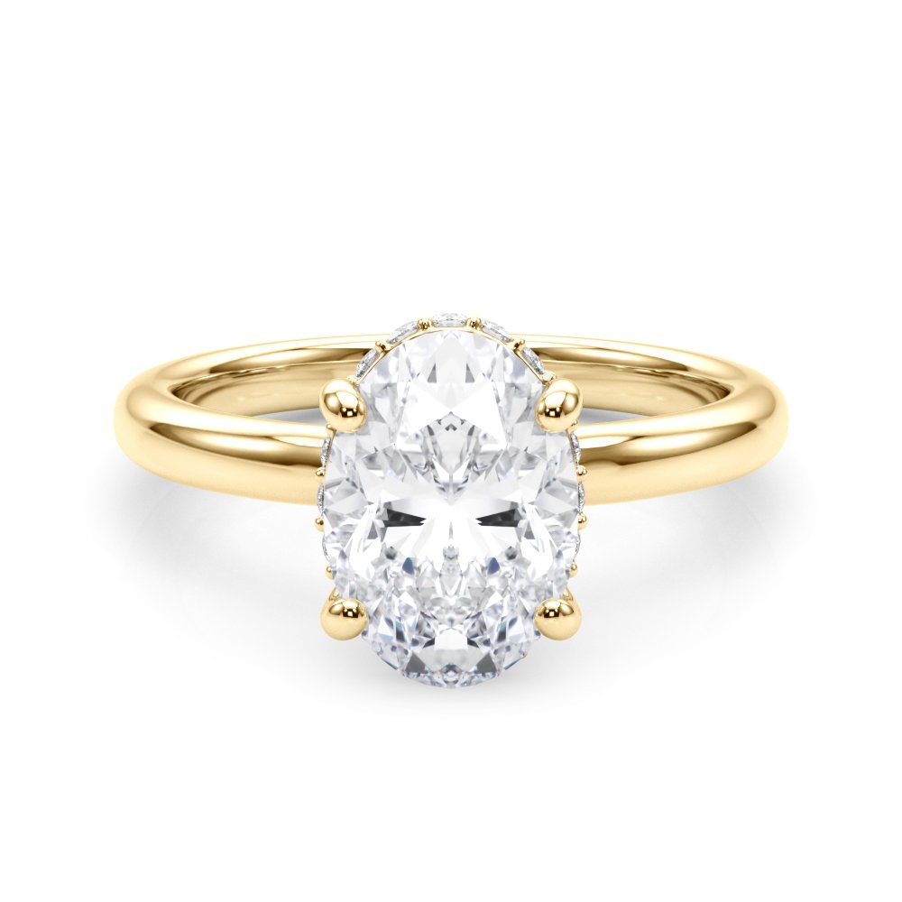 Nina Oval Hidden Halo Engagement Ring