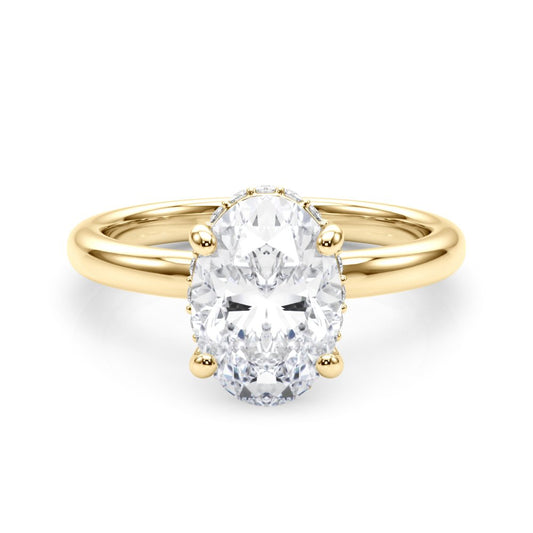 Nina Oval Hidden Halo Engagement Ring