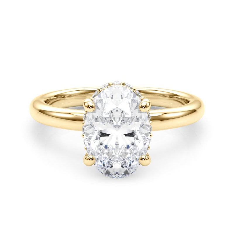 Nina Oval Hidden Halo Engagement Ring