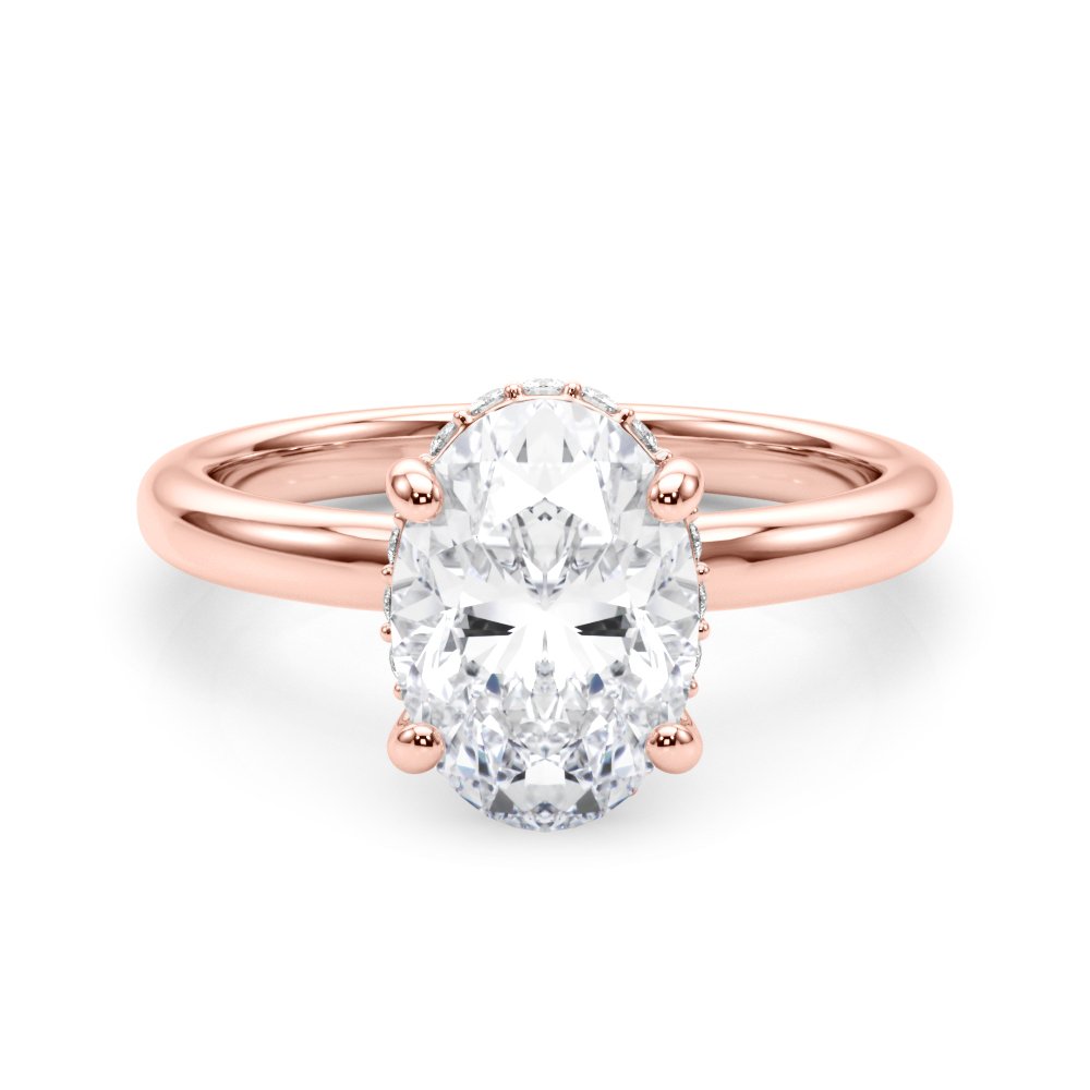 Nina Oval Hidden Halo Engagement Ring