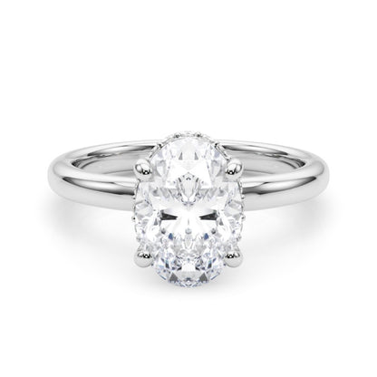 Nina Oval Hidden Halo Engagement Ring