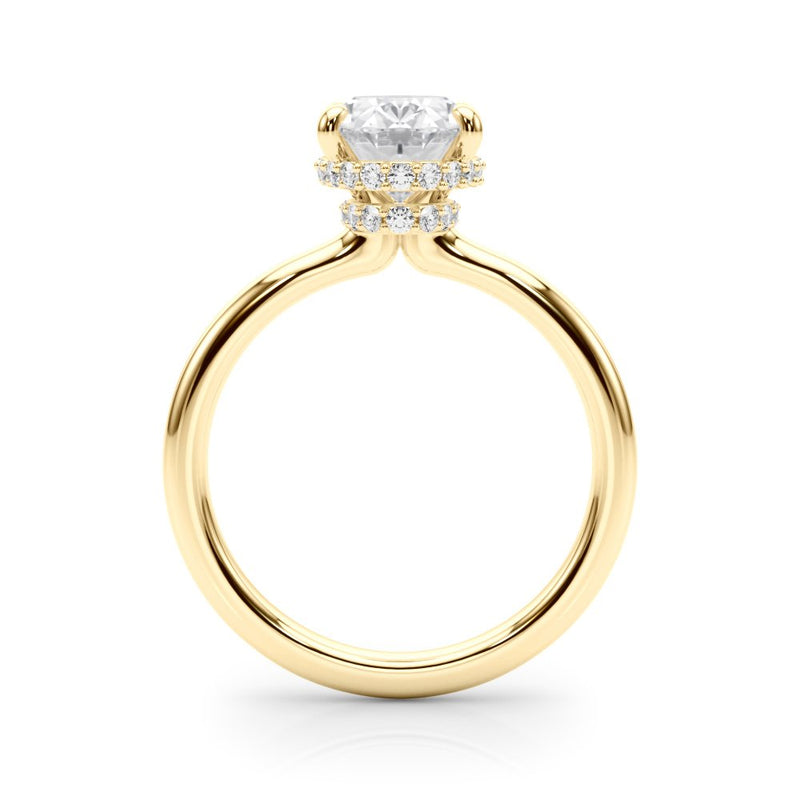 Nina Oval Hidden Halo Engagement Ring