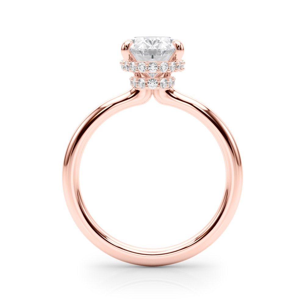 Nina Oval Hidden Halo Engagement Ring