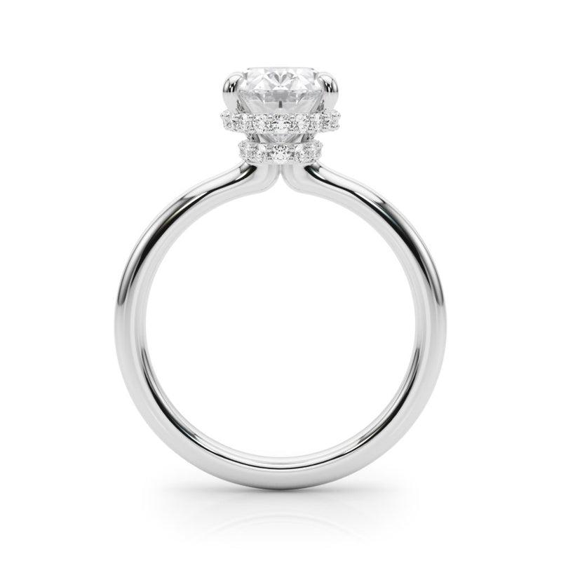 Nina Oval Hidden Halo Engagement Ring