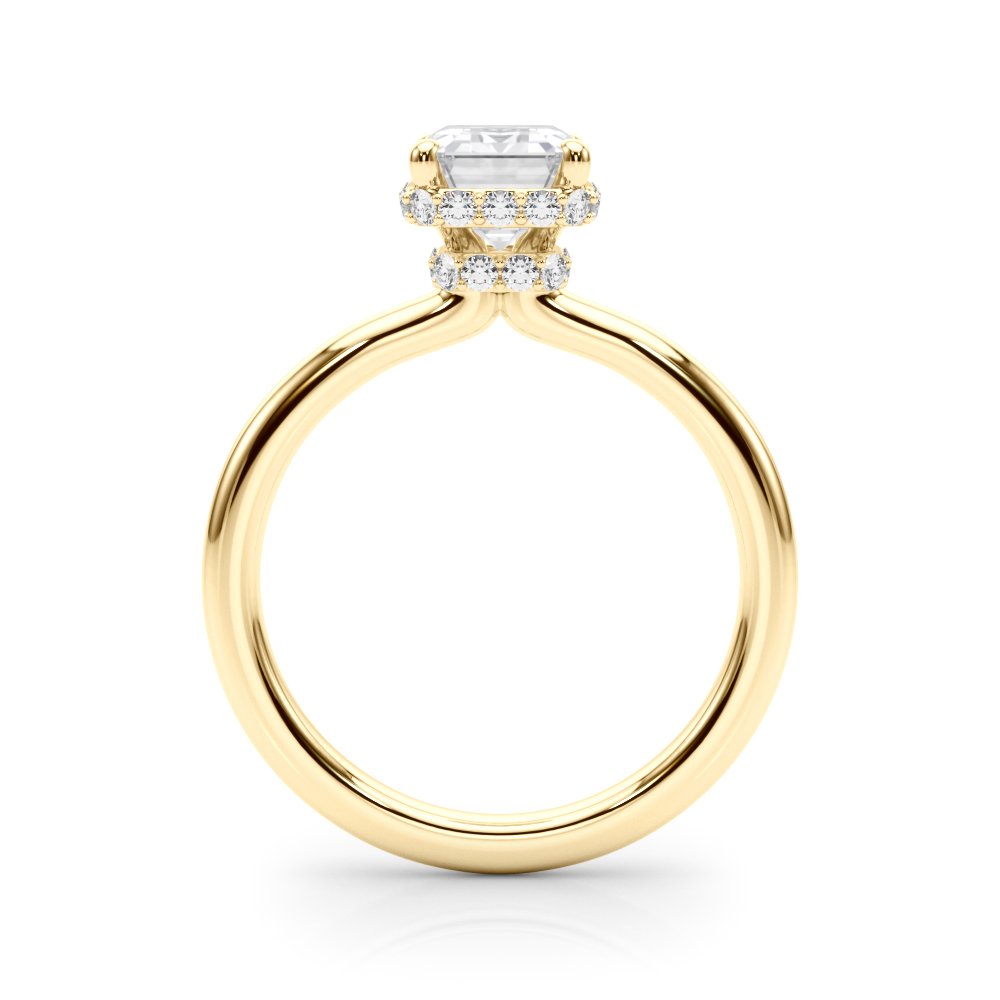 Grace Emerald Cut Hidden Halo Engagement Ring