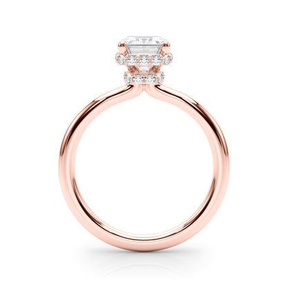 Grace Emerald Cut Hidden Halo Engagement Ring