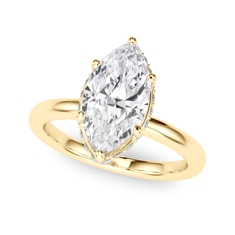 Sarah Marquise Hidden Halo Engagement Ring