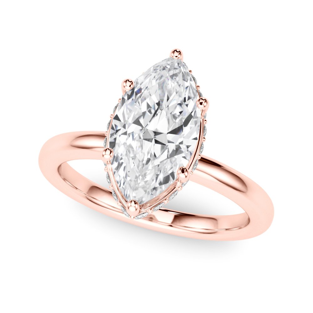 Sarah Marquise Hidden Halo Engagement Ring