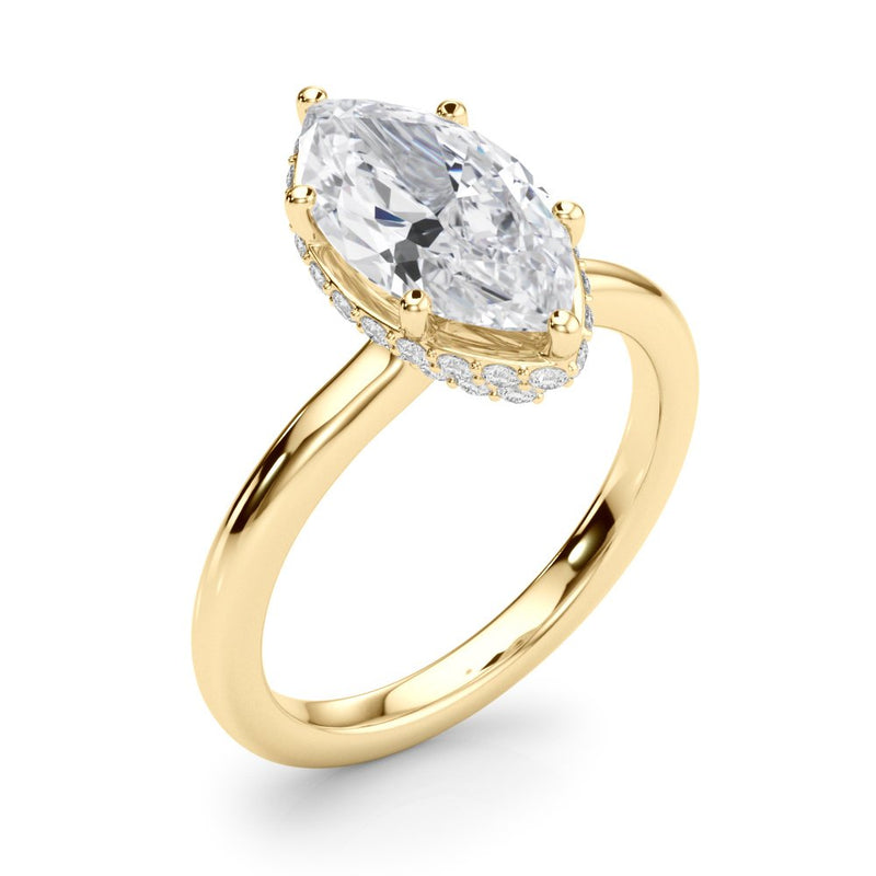 Sarah Marquise Hidden Halo Engagement Ring