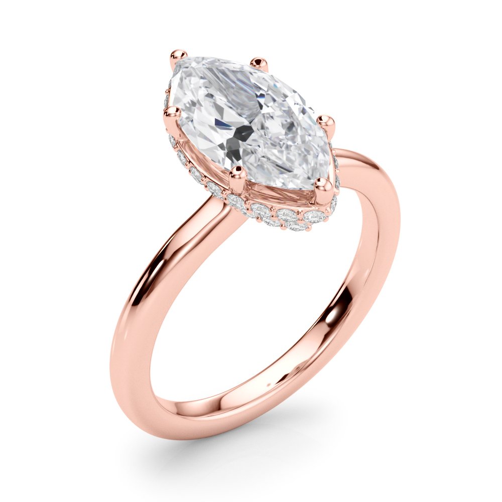 Sarah Marquise Hidden Halo Engagement Ring