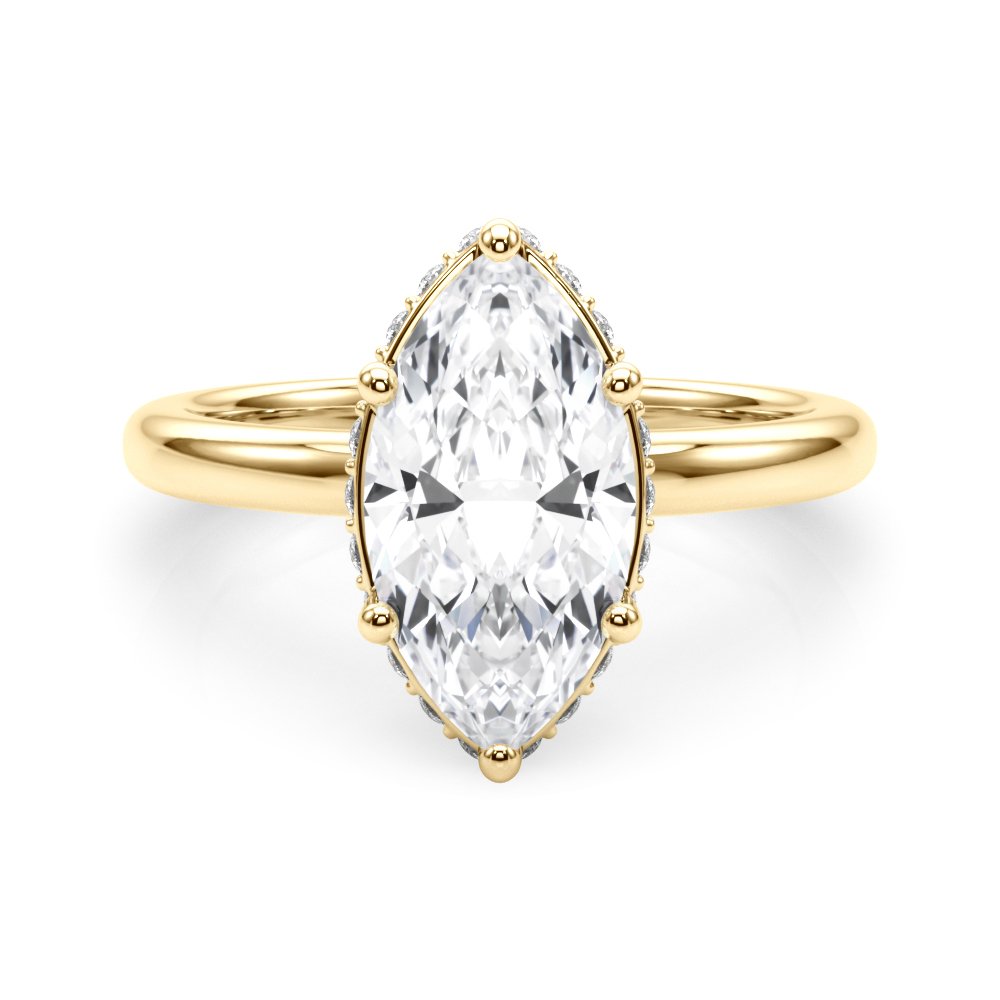 Sarah Marquise Hidden Halo Engagement Ring
