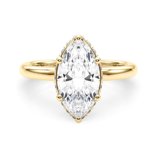 Sarah Marquise Hidden Halo Engagement Ring