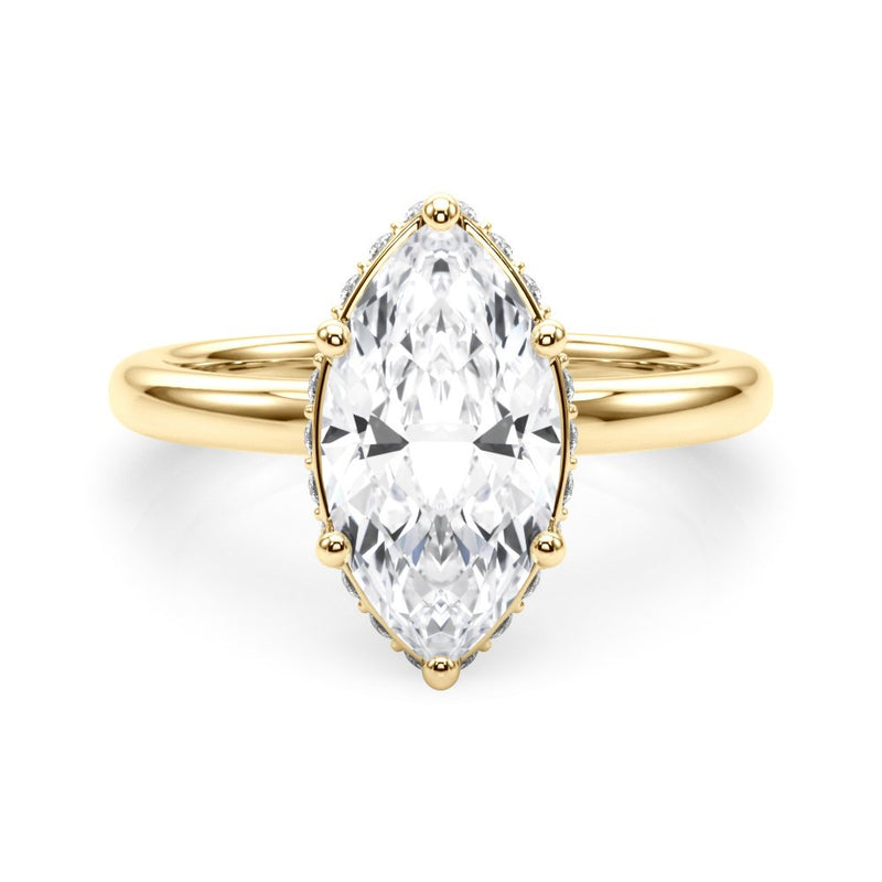 Sarah Marquise Hidden Halo Engagement Ring
