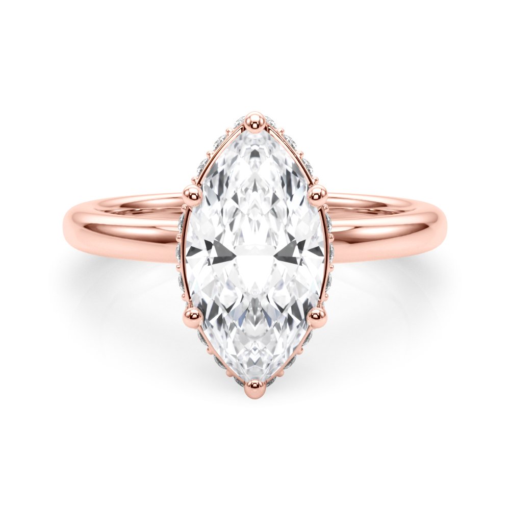 Sarah Marquise Hidden Halo Engagement Ring