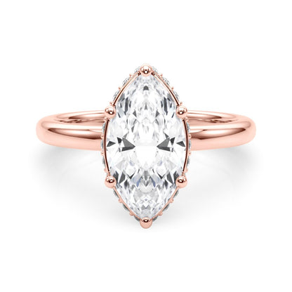 Sarah Marquise Hidden Halo Engagement Ring