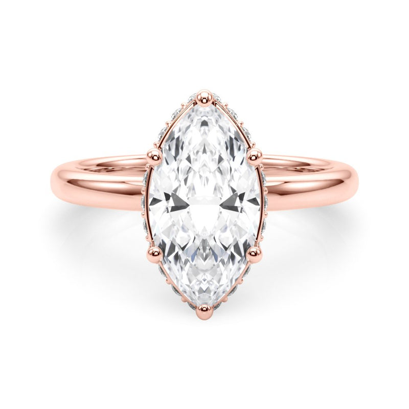 Sarah Marquise Hidden Halo Engagement Ring