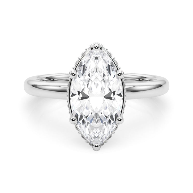 Sarah Marquise Hidden Halo Engagement Ring
