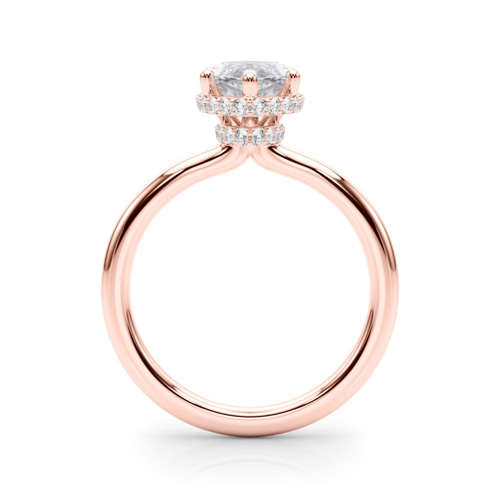 Sarah Marquise Hidden Halo Engagement Ring