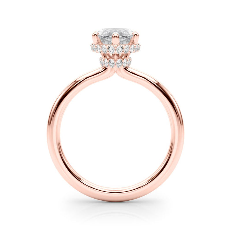 Sarah Marquise Hidden Halo Engagement Ring