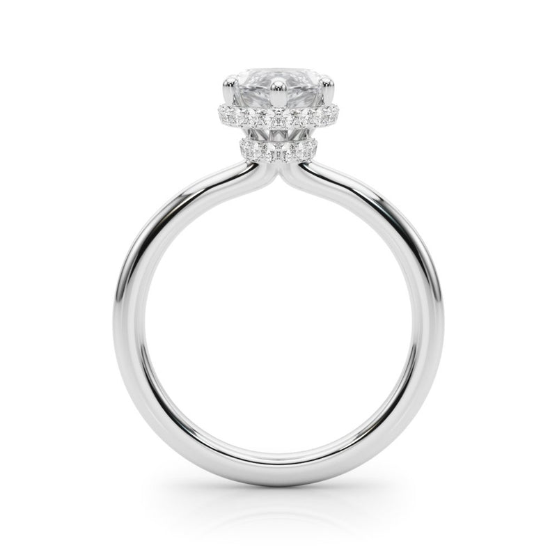 Sarah Marquise Hidden Halo Engagement Ring