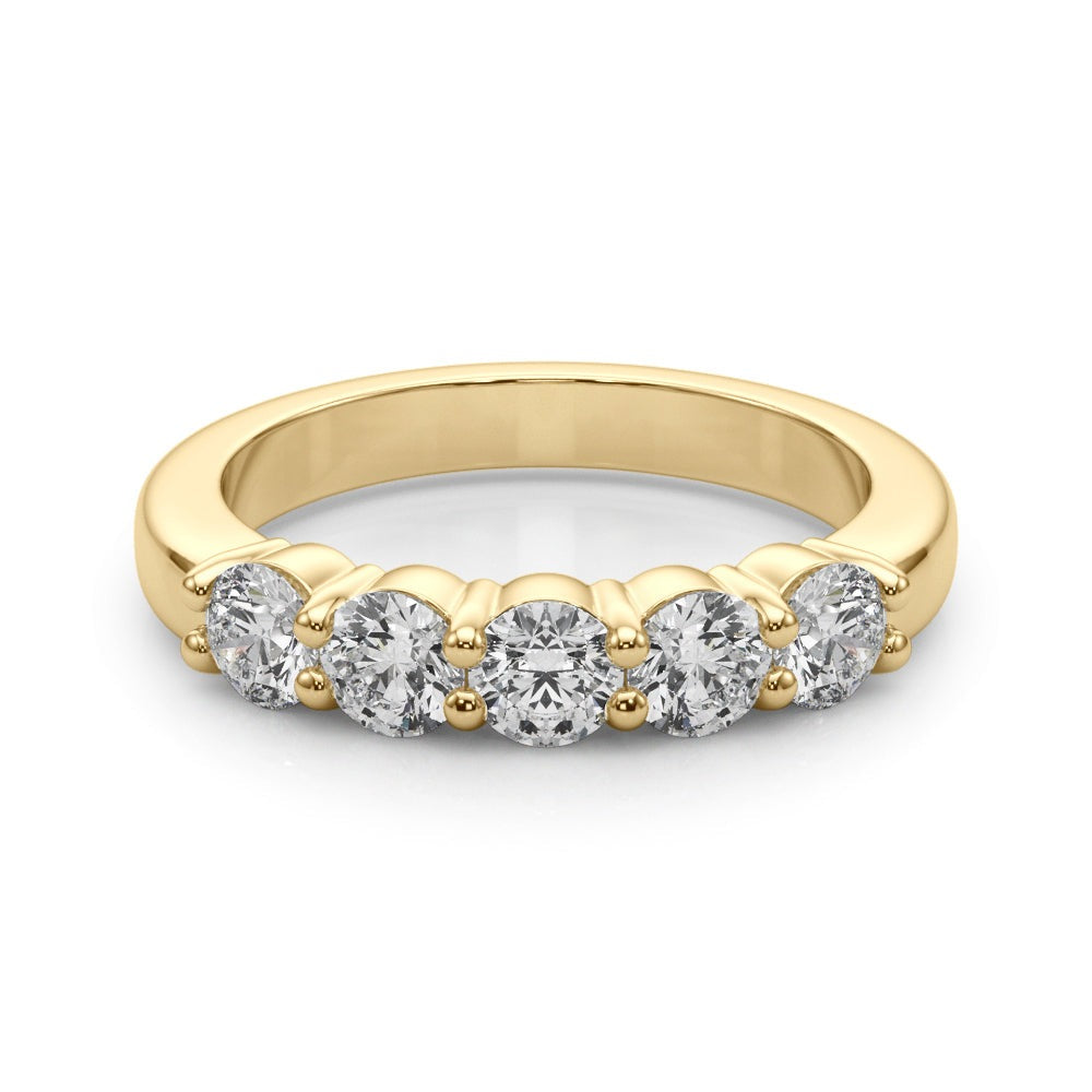 ThŽrse Five-stone Shared-prong Half-eternity Band