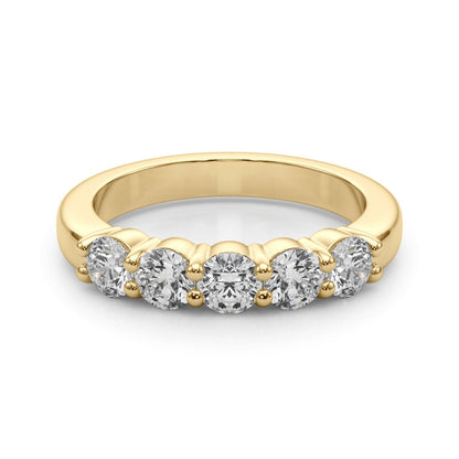 ThŽrse Five-stone Shared-prong Half-eternity Band