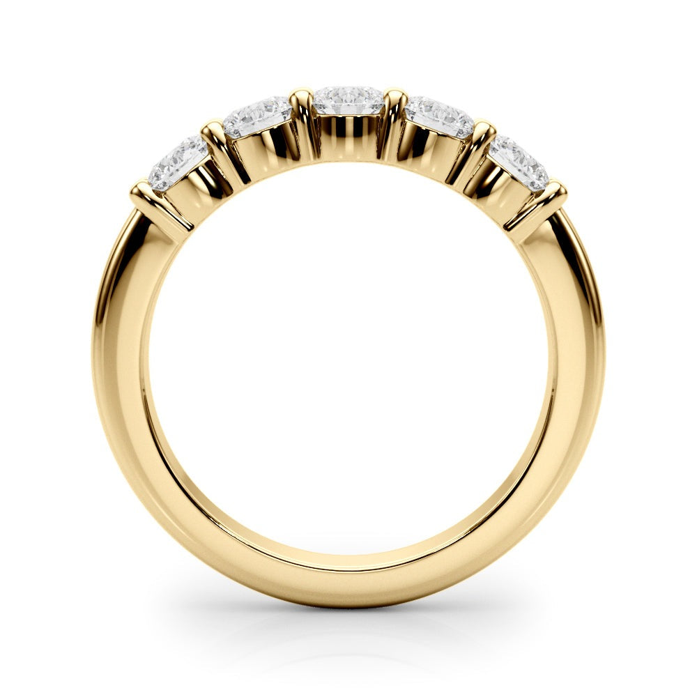 ThŽrse Five-stone Shared-prong Half-eternity Band
